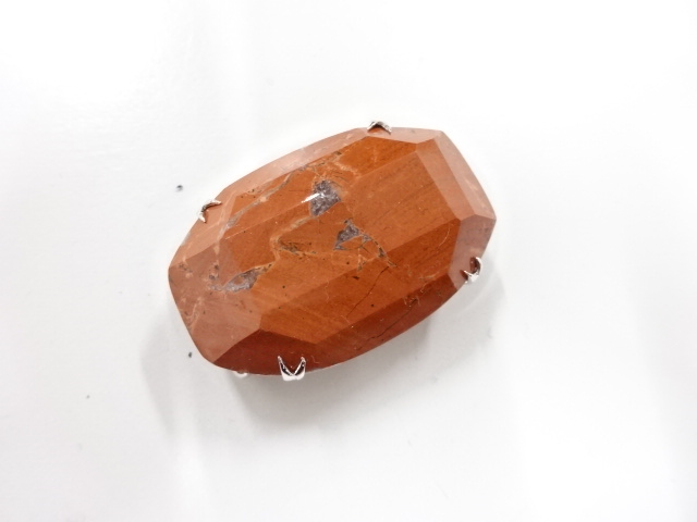 アンティーク　天然石　帯留め